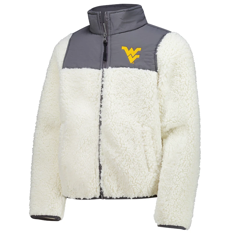 Youth Garb Charcoal West Virginia Mountaineers Teddy Sherpa Jacket