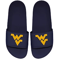 Youth ISlide Navy West Virginia Mountaineers Primary Motto Slide Sandals