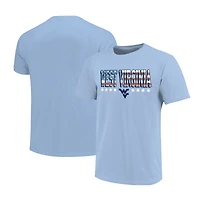 Youth  Light Blue West Virginia Mountaineers Americana Flag T-Shirt