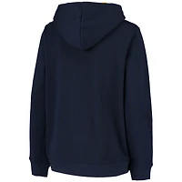 Chandail à capuchon avec arche et logo appliqués Mountaineers de la Virginie l'Ouest bleu marine pour jeune