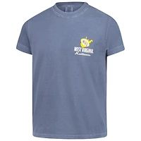 T-shirt bleu marine pour jeunes des West Virginia Mountaineers, motif mascotte, couleurs confort