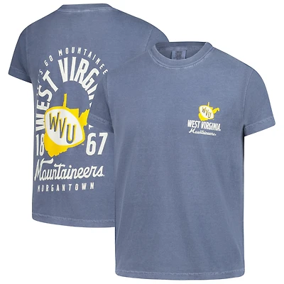 Youth Navy West Virginia Mountaineers Comfort Colors Mascot Overlay T-Shirt