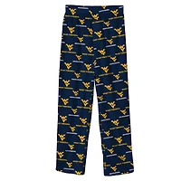 Youth Navy West Virginia Mountaineers Team Color Printed Pants