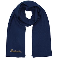 Écharpe en tricot tendance ZooZatz bleu marine West Virginia Mountaineers