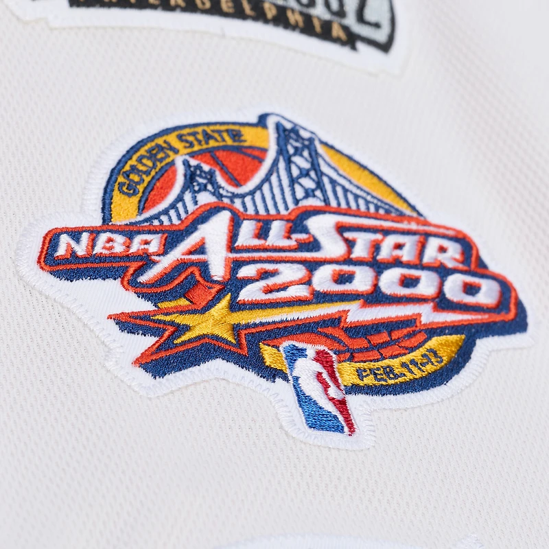 Veste Mitchell & Ness Dirk Nowitzki rouge et blanche pour homme, édition spéciale NBA All-Star Game 2006, fermeture éclair intégrale.