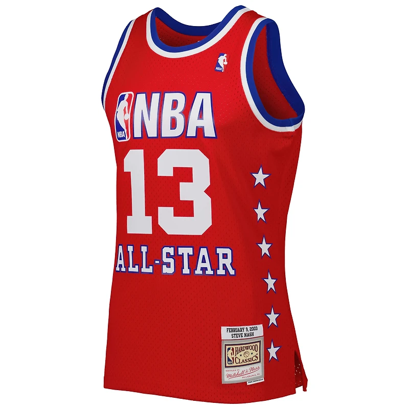 Maillot Swingman Mitchell & Ness Steve Nash rouge de la Conférence Ouest 2003 All Star Game pour hommes