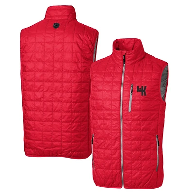 Gilet matelassé isolant entièrement zippé Rainier PrimaLoft Eco avec logo de l'équipe principale des Western Kentucky Hilltoppers Cutter & Buck Red