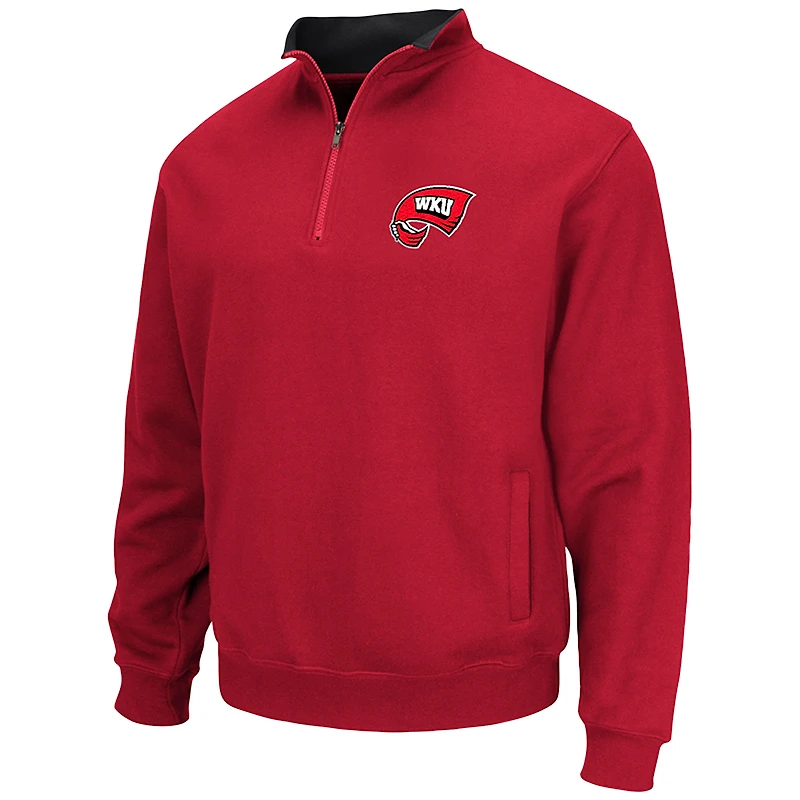 Men's Colosseum Red Western Kentucky Hilltoppers Tortugas Logo Quarter-Zip Jacket