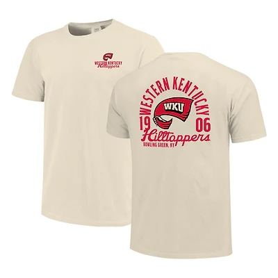 Men's Cream Western Kentucky Hilltoppers Comfort Colors Mascot Overlay T-Shirt