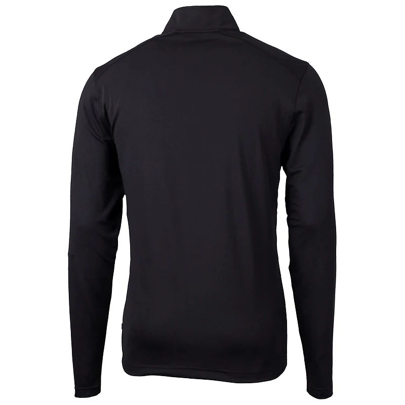 Men's Cutter & Buck Black Western Kentucky Hilltoppers Virtue Eco Pique Recycled Quarter-Zip Pullover Top