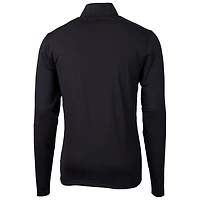 Men's Cutter & Buck Black Western Kentucky Hilltoppers Virtue Eco Pique Recycled Quarter-Zip Pullover Top