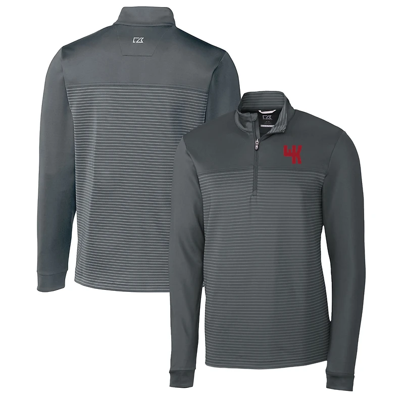 Pull zippé quart de tour à rayures Traverse pour homme, modèle Western Kentucky Hilltoppers Steel Cutter & Buck