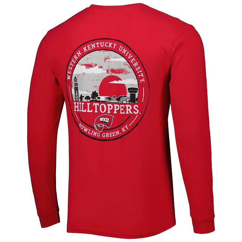 Men's Red Western Kentucky Hilltoppers Circle Campus Scene Long Sleeve T-Shirt