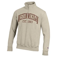 Men's Champion  Cream Western Michigan Broncos Established Date Quarter-Zip Pullover