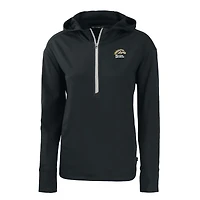 Women's Cutter & Buck  Black Western Michigan Broncos Daybreak Eco Recycled Half-Zip Hoodie
