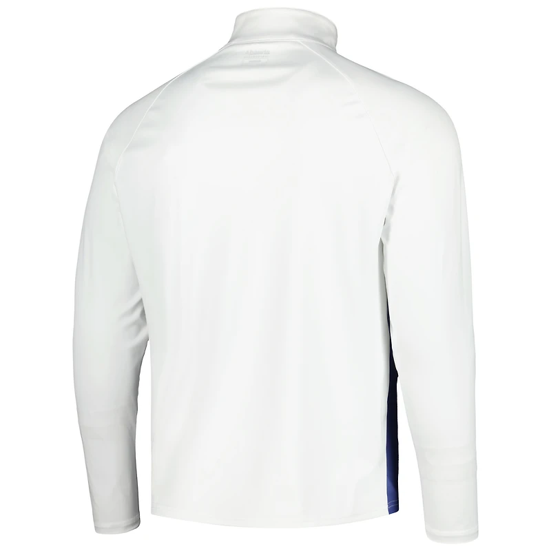Men's Ahead White/Royal WGC-Dell Technologies Match Play Potter Raglan Dip-Dye Quarter-Zip Top