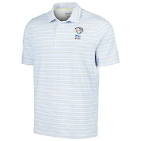 Men's Ahead White WGC-Dell Technologies Match Play Islander Feed Striped Polo