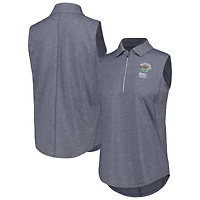Polo sans manches Ahead Navy WGC-Dell Technologies Match Play Casitas Streak Tri-Blend pour femme
