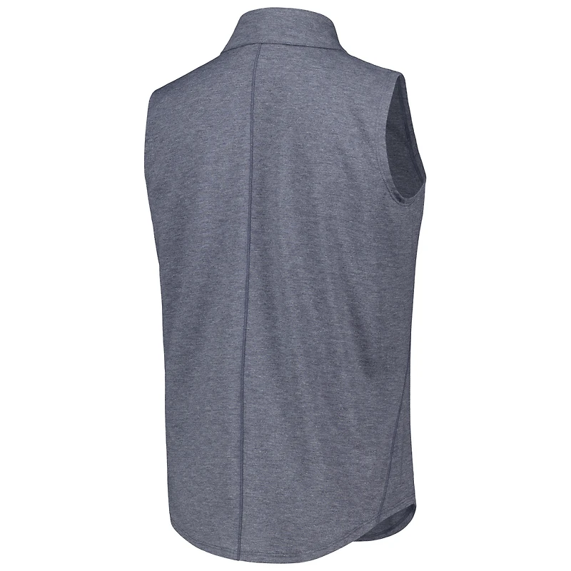 Polo sans manches Ahead Navy WGC-Dell Technologies Match Play Casitas Streak Tri-Blend pour femme