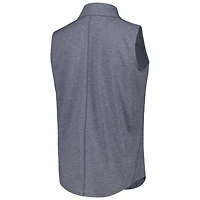 Polo sans manches Ahead Navy WGC-Dell Technologies Match Play Casitas Streak Tri-Blend pour femme