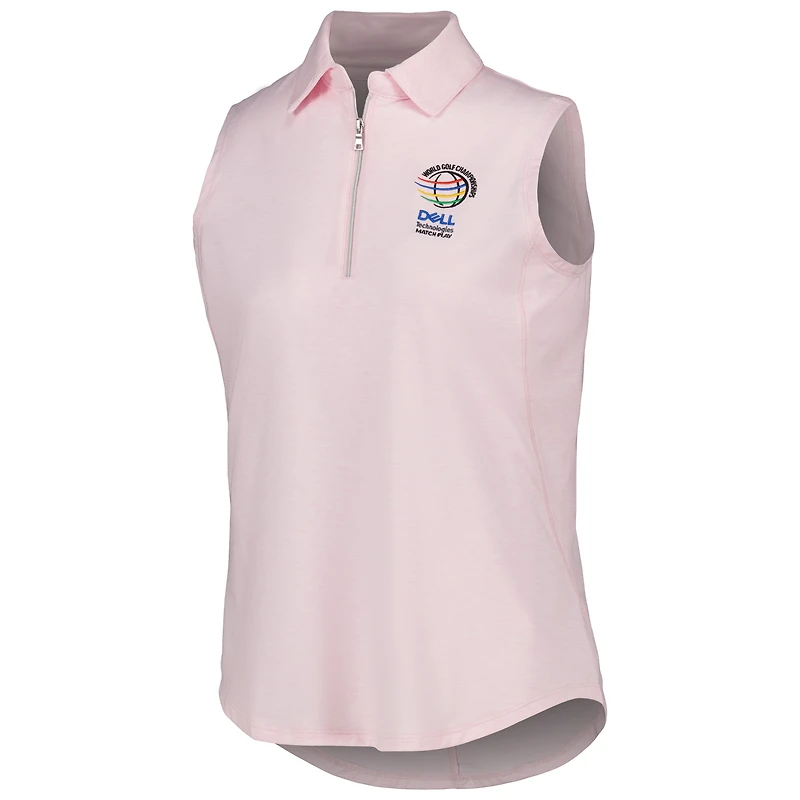 Women's Ahead Pink WGC-Dell Technologies Match Play Casitas Streak Tri-Blend Sleeveless Polo