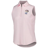 Women's Ahead Pink WGC-Dell Technologies Match Play Casitas Streak Tri-Blend Sleeveless Polo