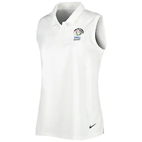Women's Nike White WGC-Dell Technologies Match Play Sleeveless Victory Performance Polo