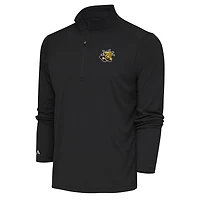 Men's Antigua  Charcoal Wichita State Shockers Tribute Quarter-Zip Pullover Top
