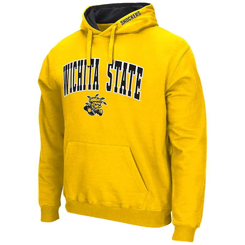 Sweat à capuche Colisée jaune Wichita State Shockers Arch & Logo 3.0 pour hommes
