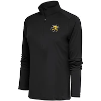 Women's Antigua  Charcoal Wichita State Shockers Tribute Half-Zip Top