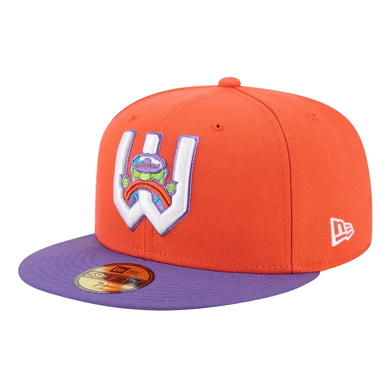 Casquette ajustée 59FIFTY pour homme New Era Orange Wichita Wind Surge Theme Nights