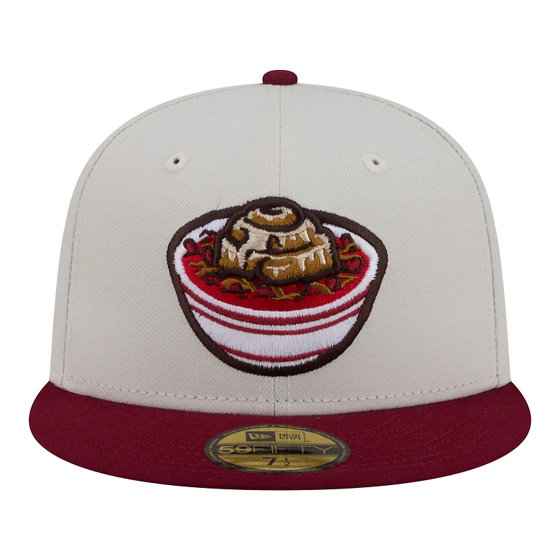 Casquette ajustée New Era 59FIFTY pour homme, beige/rouge foncé, Wichita Wind Surge Minor League Theme Nights