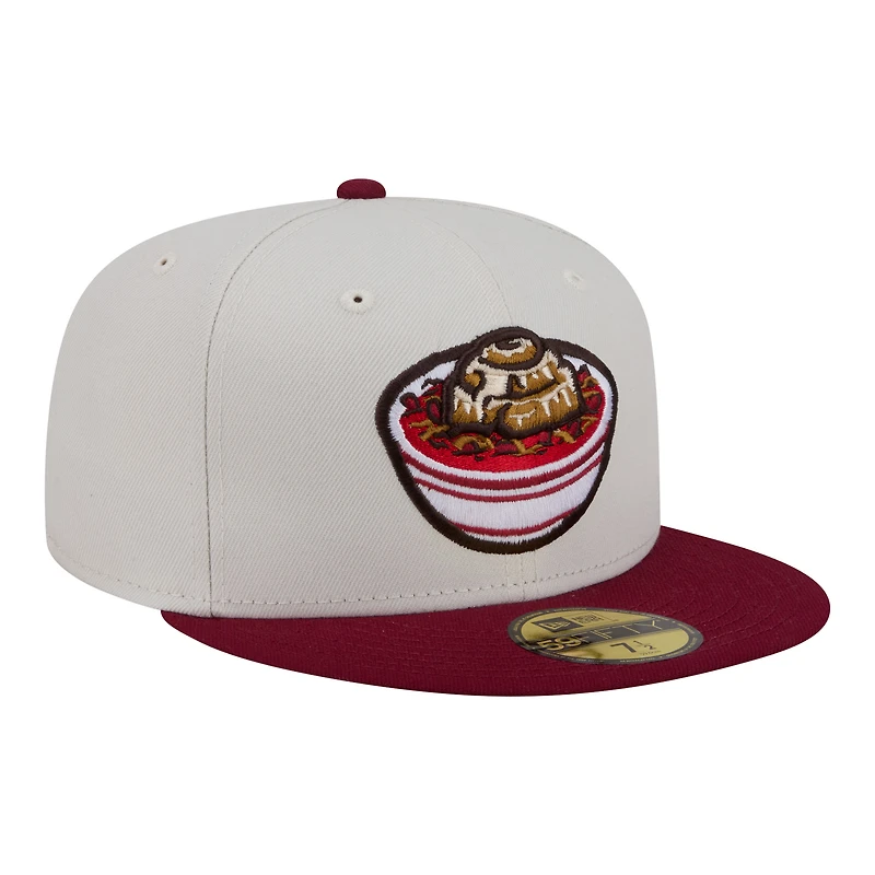 Casquette ajustée New Era 59FIFTY pour homme, beige/rouge foncé, Wichita Wind Surge Minor League Theme Nights