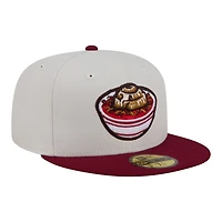 Casquette ajustée New Era 59FIFTY pour homme, beige/rouge foncé, Wichita Wind Surge Minor League Theme Nights