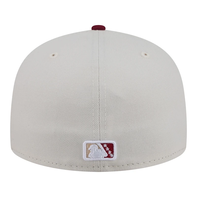 Casquette ajustée New Era 59FIFTY pour homme, beige/rouge foncé, Wichita Wind Surge Minor League Theme Nights