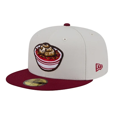 Casquette ajustée New Era 59FIFTY pour homme, beige/rouge foncé, Wichita Wind Surge Minor League Theme Nights