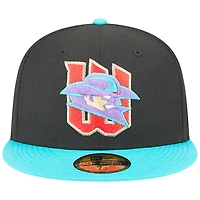 Casquette ajustée 59FIFTY Wrangler New Era Wichita Wind Surge pour homme, noire
