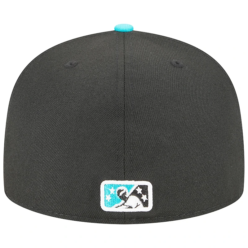 Casquette ajustée 59FIFTY Wrangler New Era Wichita Wind Surge pour homme, noire