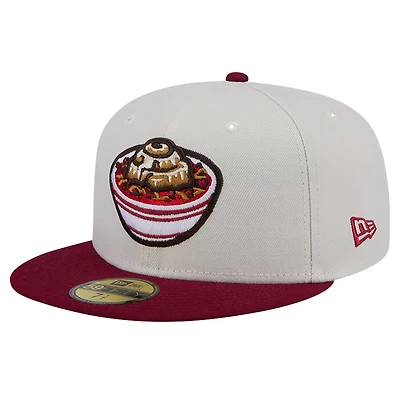 Men's New Era Gray Wichita Wind Surge Theme Night Chili Buns 59FIFTY Fitted Hat