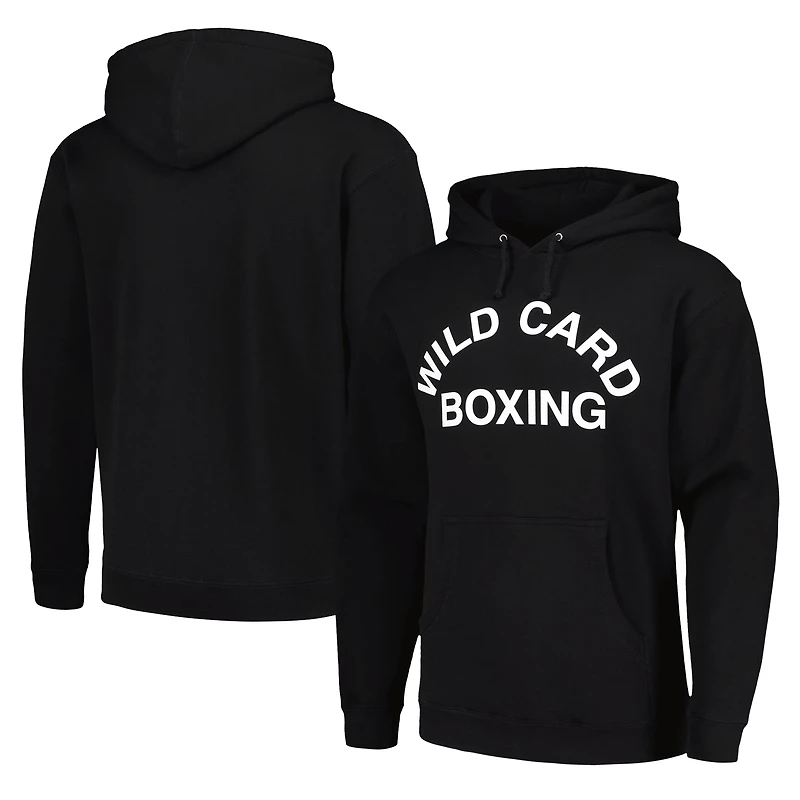 Sweat à capuche Black Wild Card Boxing Old School Logo