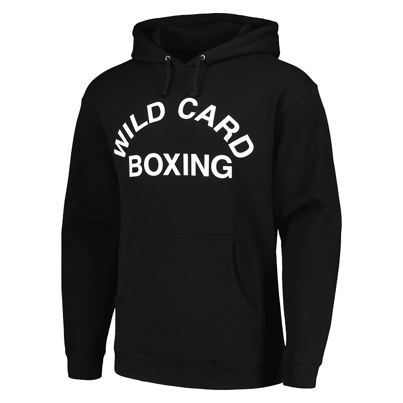 Black Wild Card Boxing Old School Logo Pullover Hoodie