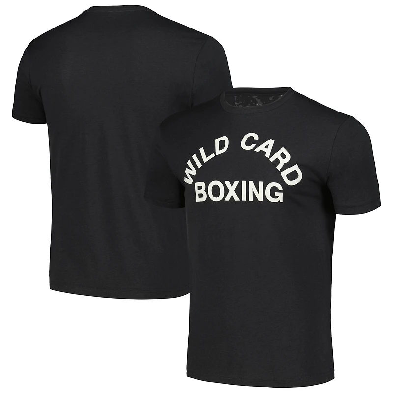 T-shirt Black Wild Card Boxing Old School Logo Tri-Blend