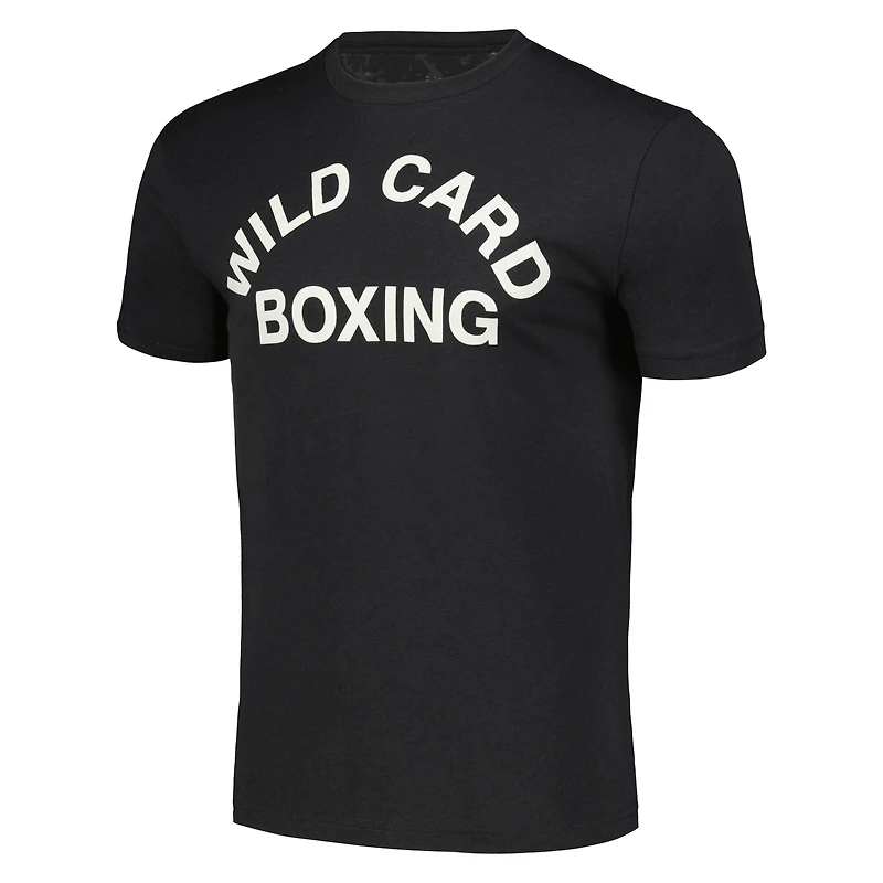 T-shirt Black Wild Card Boxing Old School Logo Tri-Blend