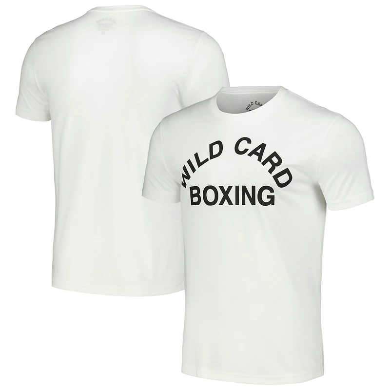 T-shirt White Wild Card Boxing Old School Logo Tri-Blend