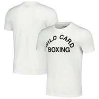 T-shirt White Wild Card Boxing Old School Logo Tri-Blend