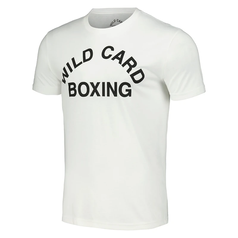T-shirt White Wild Card Boxing Old School Logo Tri-Blend