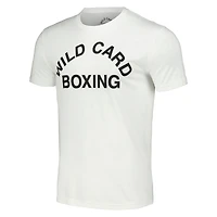 T-shirt White Wild Card Boxing Old School Logo Tri-Blend