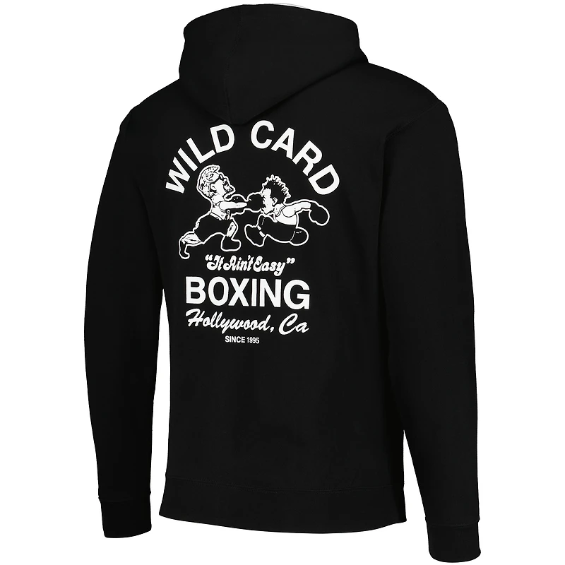 Sweat à capuche zippé noir Wild Card Boxing