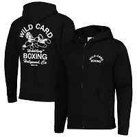 Sweat à capuche zippé noir Wild Card Boxing