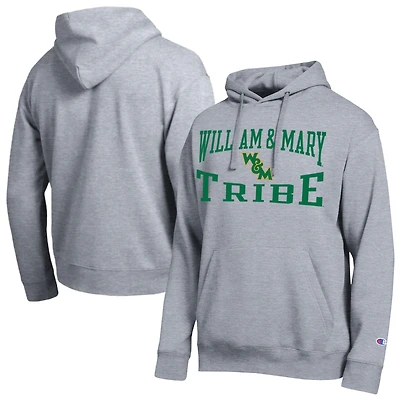 Men's Champion  Heather Gray William & Mary Tribe Team Hoodie